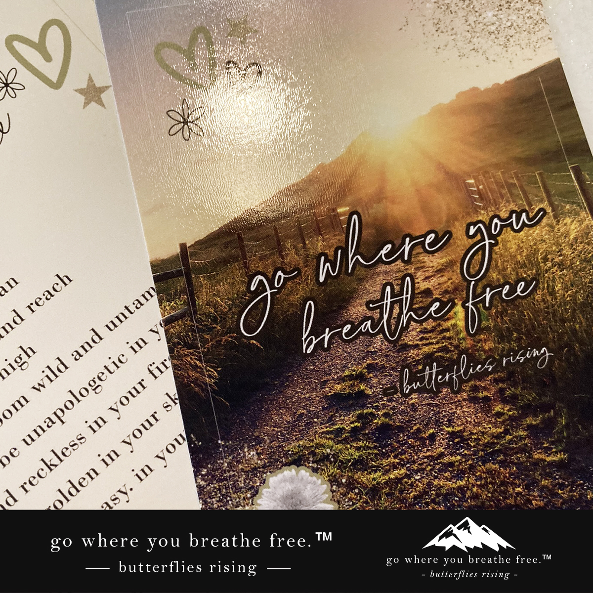go where you breathe free - butterflies rising poetry collection